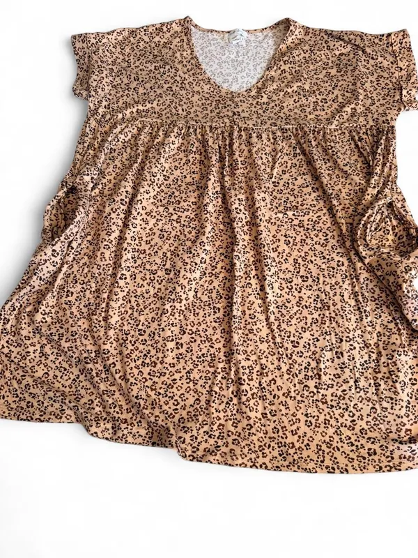 🐆 Charlotte Avery Leopard Mini Dress Brown Size M - Image 2