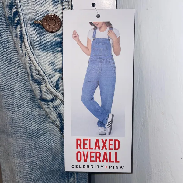 Celebrity Pink Denim Overalls - Image 5