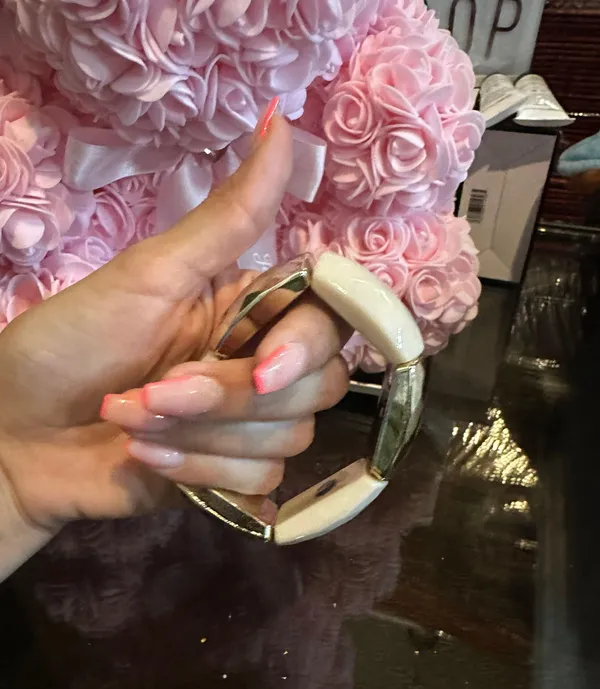 New bracelet, beige, and gold - Image 4