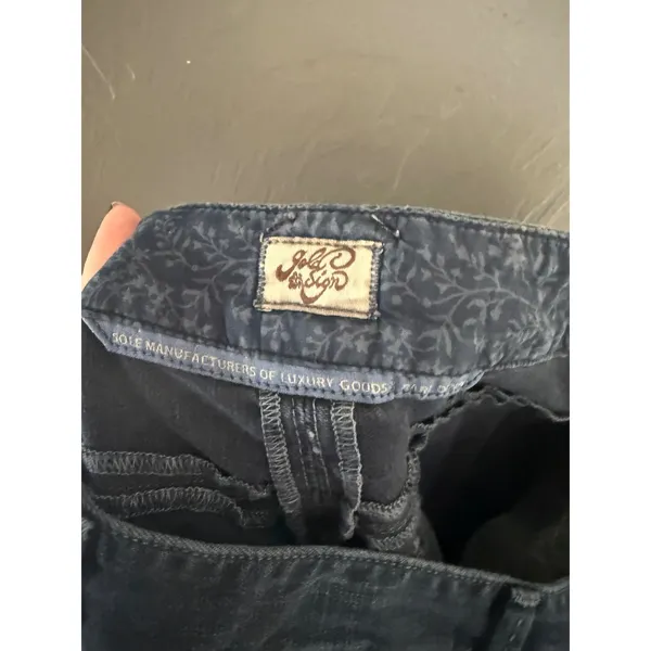 Goldsign Orchid Wide Leg Tall Jeans Dark Wash Blue Flare Denim 28 Made in USA - Image 7