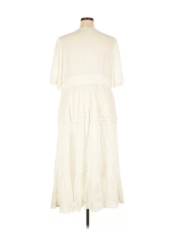April Cornell White Cotton Maxi Dress XXL - Image 3