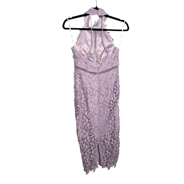 Bardot Gemma Crochet Lace Midi Dress Orchid Purple Size 6 New with Tags - Image 5