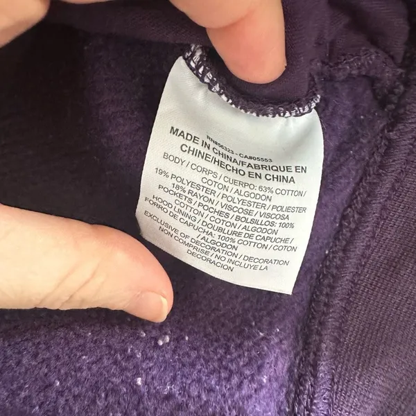 Nike Women’s Small Purple Cowl Neck Logo Sweatshirt - Image 3