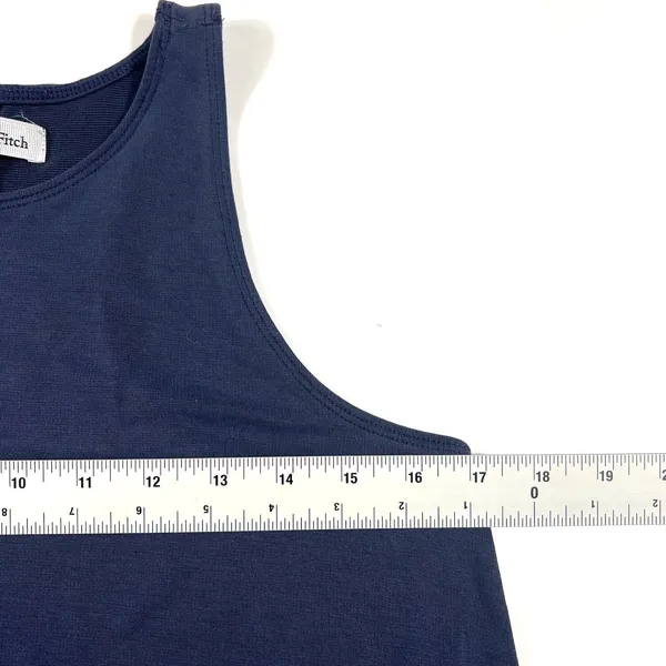 Abercrombie & Fitch Navy Racerback Mini‎ Skater Dress Medium Casual Minimalist - Image 5