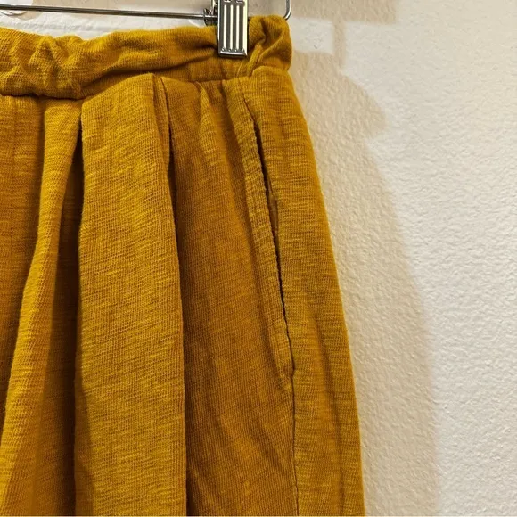 Free People Beach Culver City Pleated Slouchy Pants Size XS Yellow‎ Boho Casual - Image 5