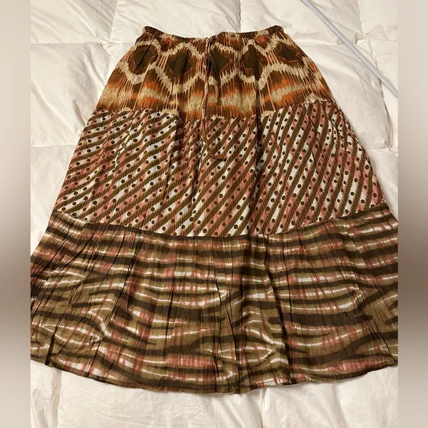 Chaudry Boho Cotton Skirt - NWT - Size S Patterned Women's Skirt - Image 3