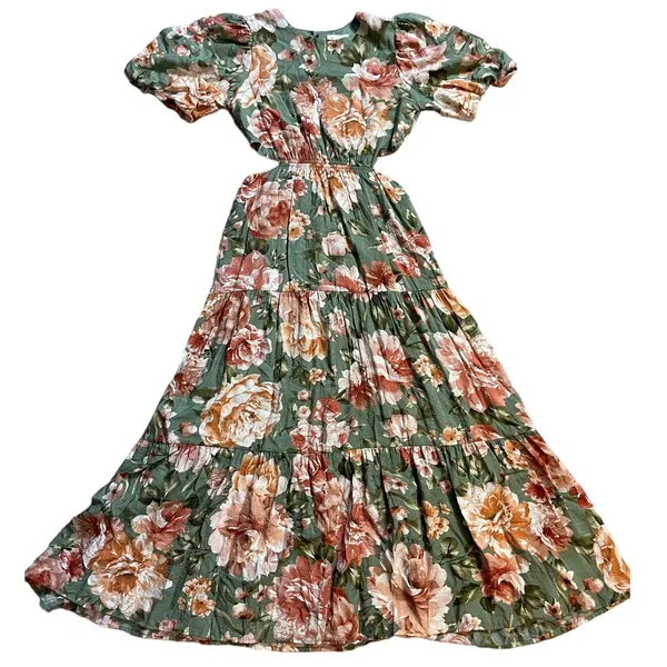 Blu Pepper The Branson‎ Cutout Floral Maxi Dress Size Small - Image 7