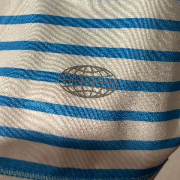 Reel Legends Women's Size S Keep-it-cool Blue White Striped Moisture Wicking Tee - Image 3
