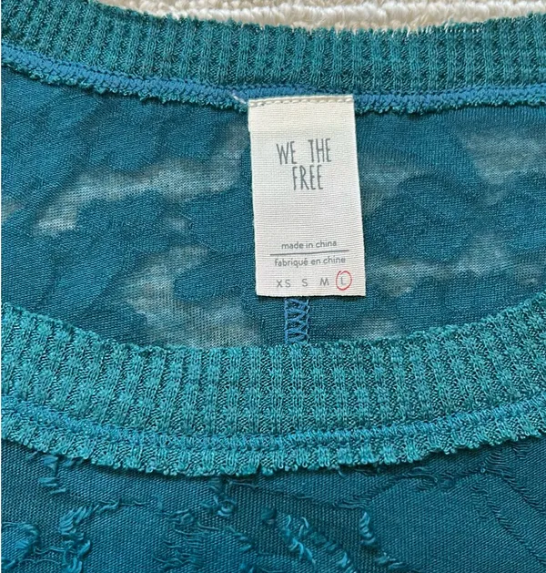 We The Free Top Emerald Green Lace L - Image 4