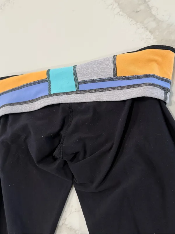 Lululemon Reversible Wunder Under Full Length Leggings Women’s 6 Black/Patchwork - Image 7