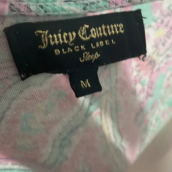 Juicy Couture Black Label Pajamas Paisley Spaghetti Racerback Size Medium - Image 5