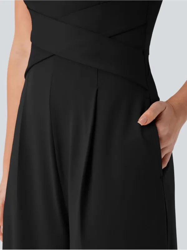 Halara U Back Sleeveless Casual Jumpsuit with Pockets size Large - Image 4