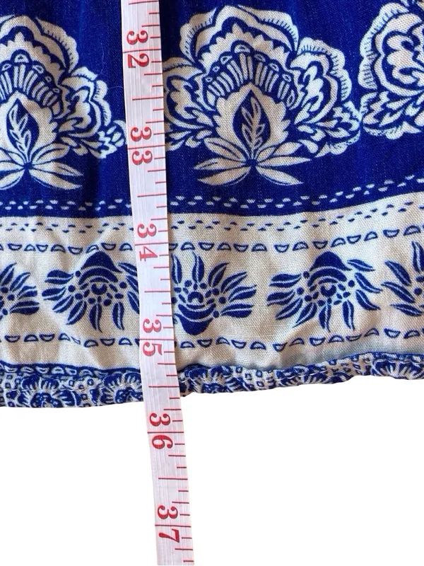 Knox Rose Blue White Toile Floral Sundress XL Like New Coastal - Image 7