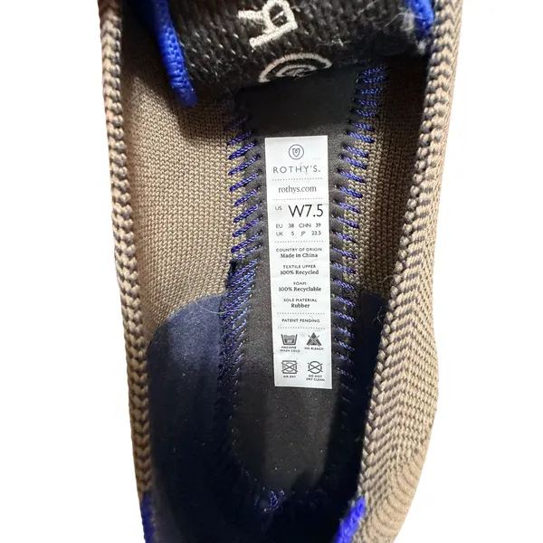 Rothy's The Point‎ flat shoes Walnut Python snake print Toe Knit Size 7.5 W - Image 5