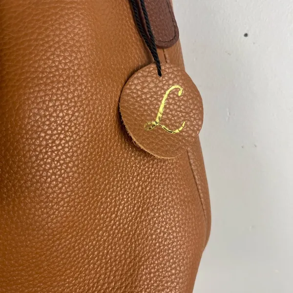 LENE Large Brown Leather and suede Hobo Bag/Shoulder Bag - Image 3