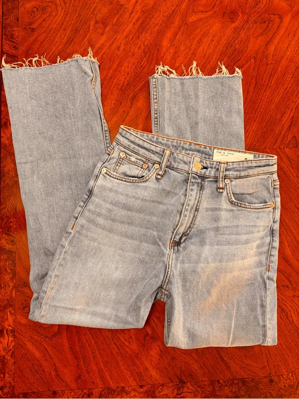 rag & bone Women's Casey Blue High Waist Flare Leg Jeans Size 26 - Image 2