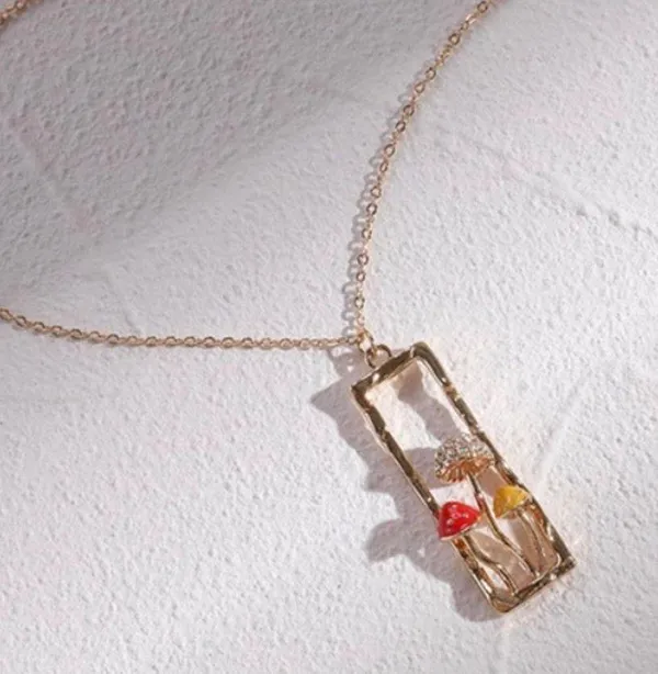Boutique Mushroom Necklace - Image 2