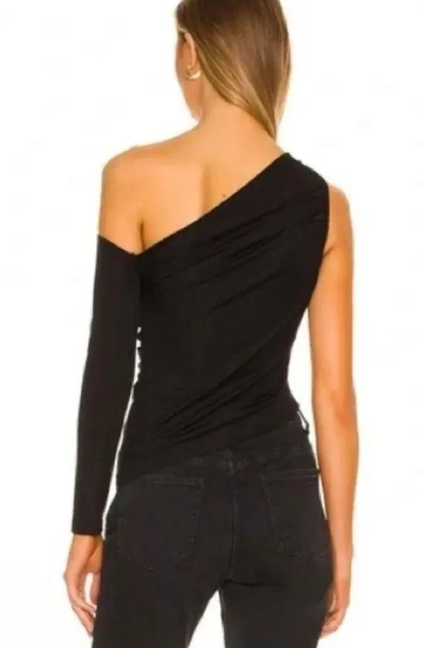 size S Black One-Shoulder Top bandage cutout bodycon nwt - Image 3
