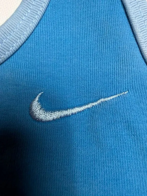 Nike Dri-Fit Women's Blue Built-In Sports Bra Athletic Tank Top - Image 7