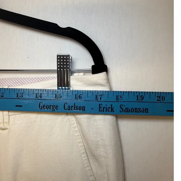 Gap Hip Slung Fit Trousers Off-white‎ Cotton Linen Wide Leg Pants 8 Regular - Image 8