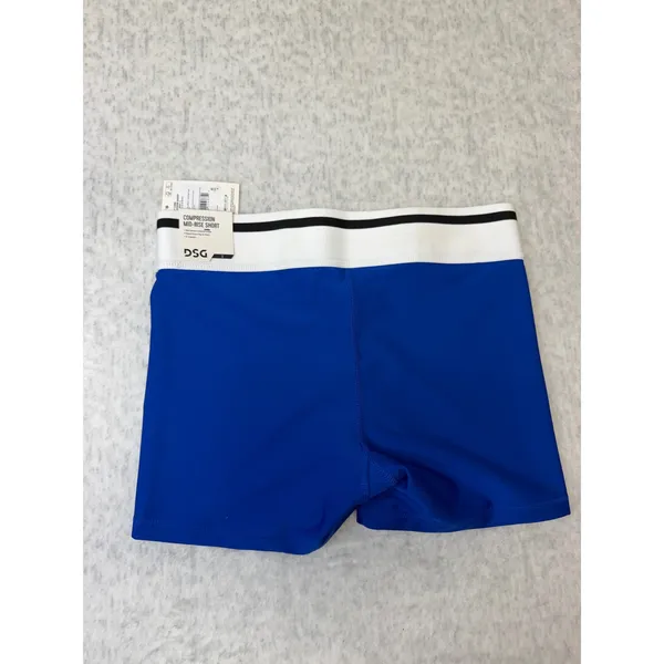 DSG Women 3" Core Compression Mid-Rise Shorts Royal Blue White‎ CKP9447CN Small - Image 4