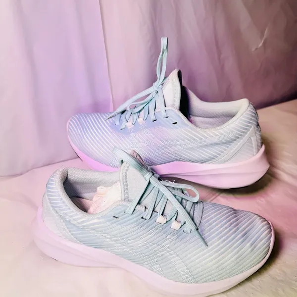 ASICS Women's Pale Blue Athletic Running Shoe - Image 2