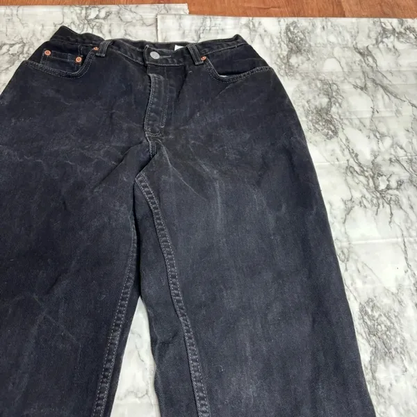 Vintage Levi’s 550 Relaxed fit Tapered Leg Black Denim Jeans Y2K 100% Cotton - Image 8