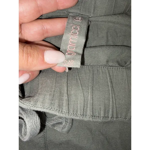 gramicci pants womens green‎ cotton tencel cargo pockets - Image 5