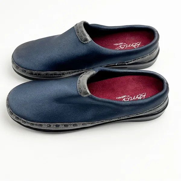 BERRIES By Aetrex Navy Slip On Clog Shoes Size 9 Casual Comfort Neutral Cozy - Image 8
