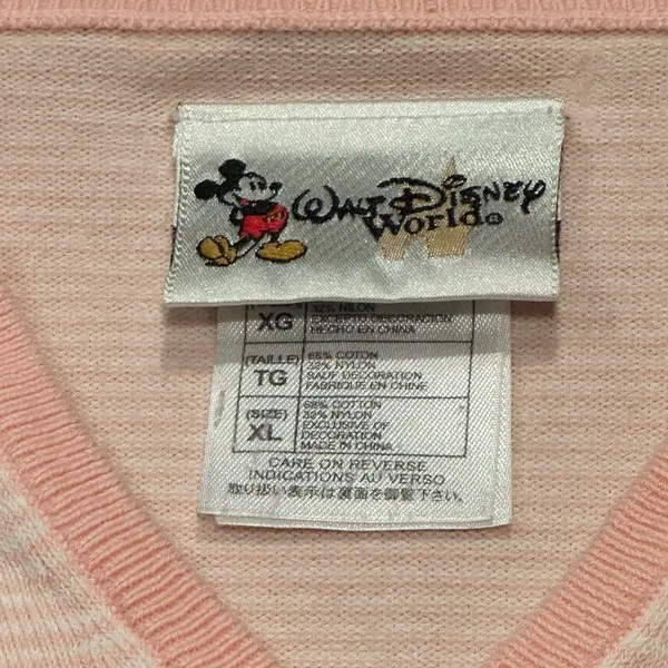 Disney Pink and White Striped Tee - Image 5