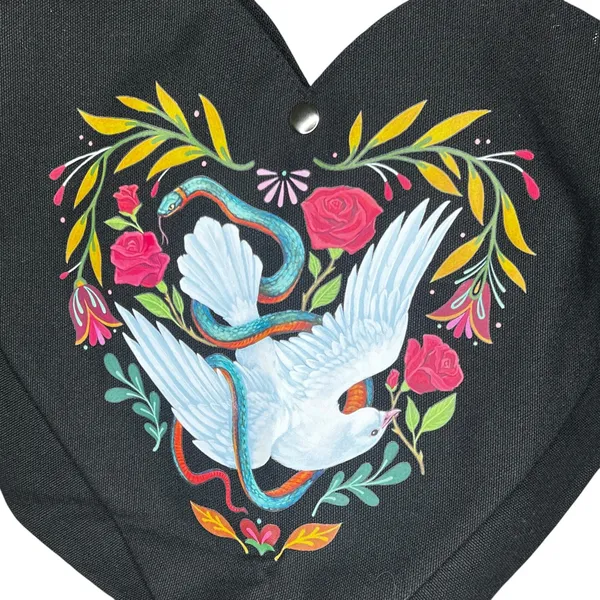 OwlCrate Serpent & Dove Heart Tote Bag - Shelby Mahurin April 2026 YA Box Item - Image 7