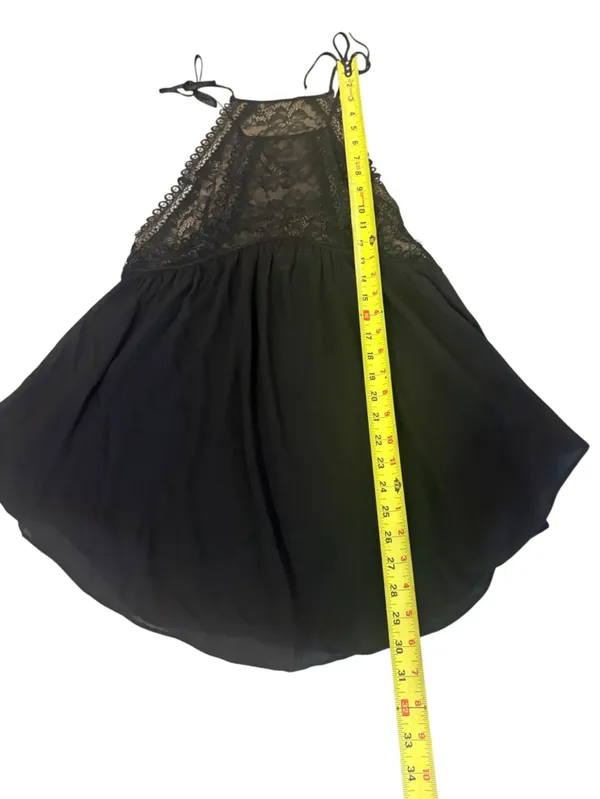 Victorias Secret Black Lace Sheer Lingerie Slip Dress Womens Medium New WO Tags - Image 7