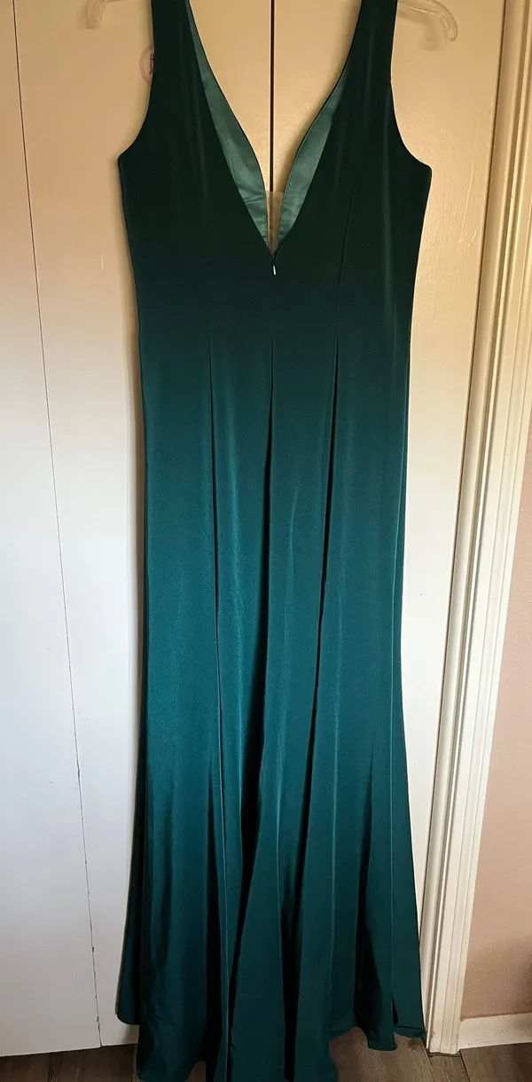Dark Green Gown Size 10 - Image 2