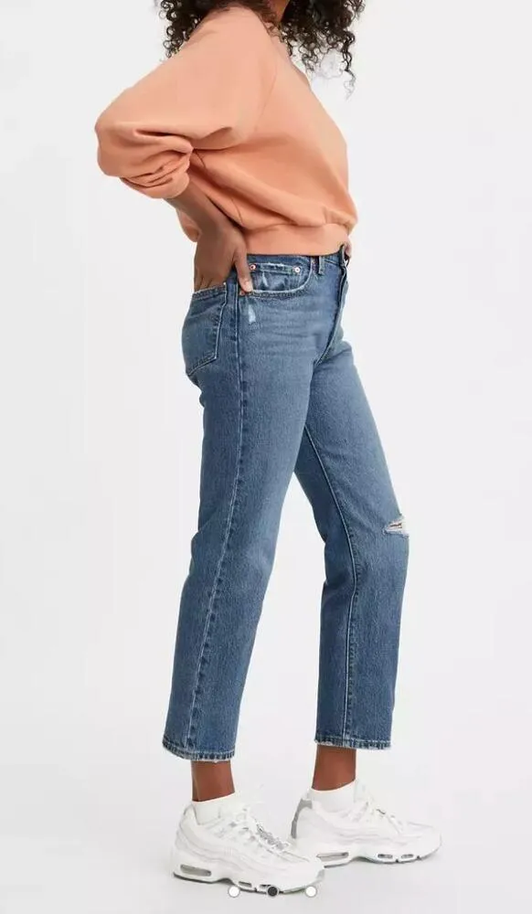 Levi's Premium 501 Original Cropped Womens Jeans High Rise Blue W 26 L 26 NWT - Image 3