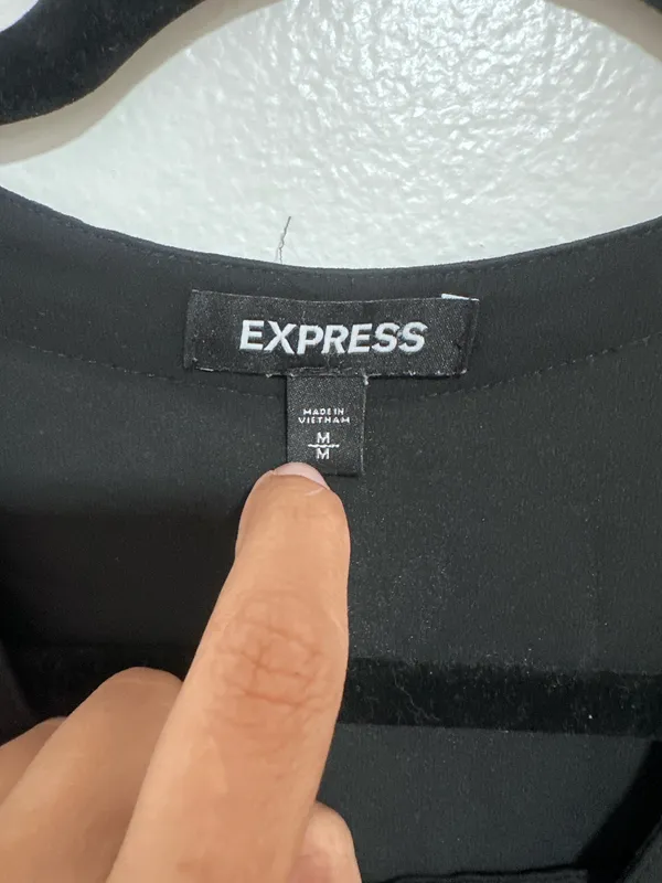 Express Top Black Long Sleeve Women’s - Image 2