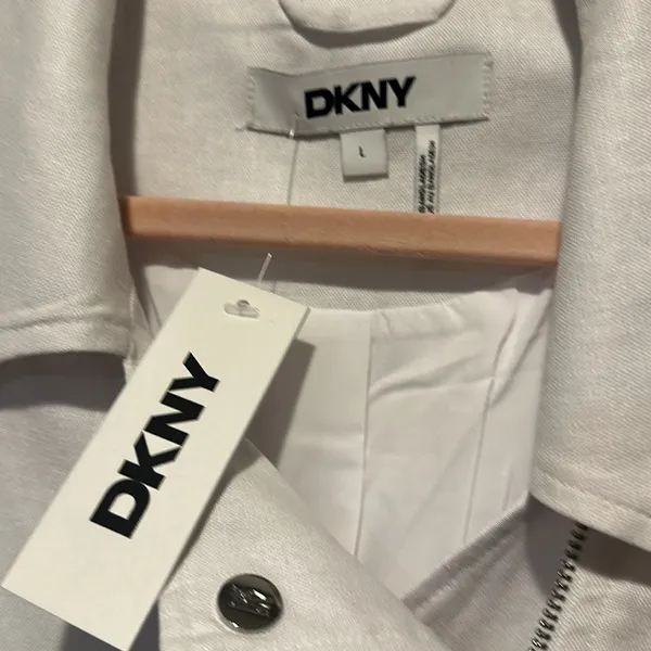 NWT DKNY Linen moto style jacket‎ size L - Image 2