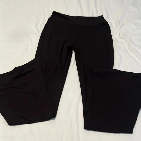 Satina size small black flare stretchy pants leggings EUC worn 3-4 times - Image 2