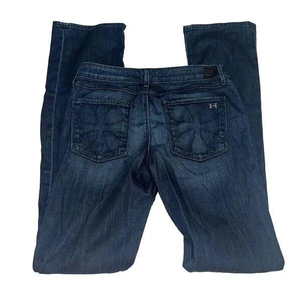 Habitual Gryphon Mini Boot Jeans Sz 28 Celtic Cross Pocs Dark MSRP $170 - Image 2