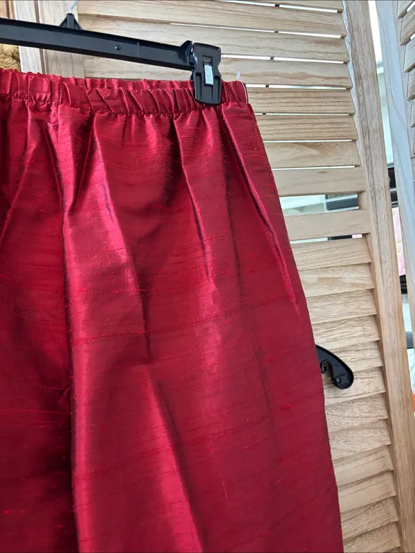 Lisbeth Oslo Raw Silk Slacks Medium NWOT - Image 2