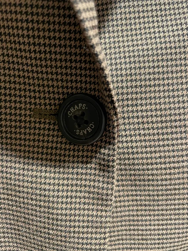 CHAPS Black & Tan Mini Houndstooth Fitted Blazer Size 12 NWOT. Never Worn. - Image 4