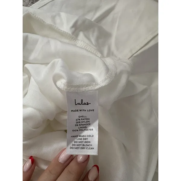 Lulus How Much I Care Ivory Off-the-Shoulder Midi Dress Size XS NWT Bridal Beach - Image 8