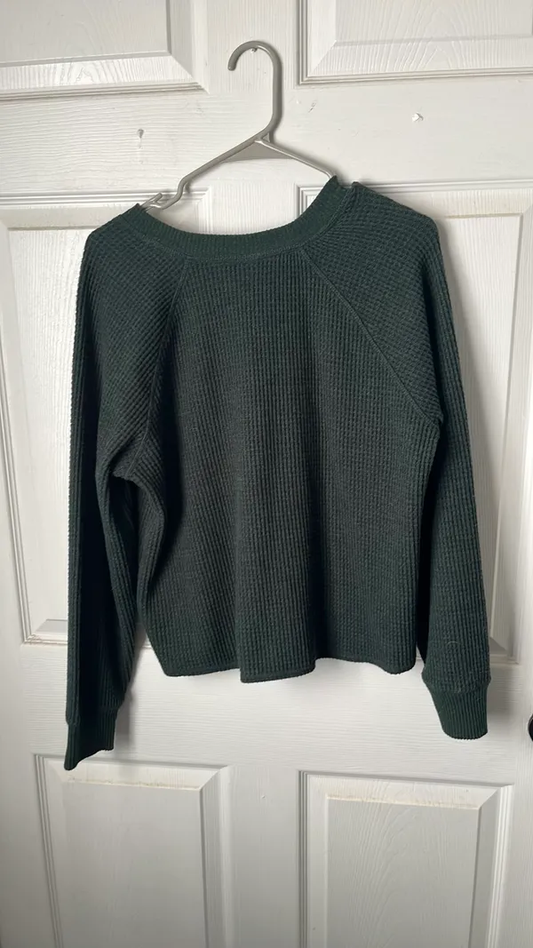 Old Navy Waffle Knit Long Sleeve Henley - Image 2