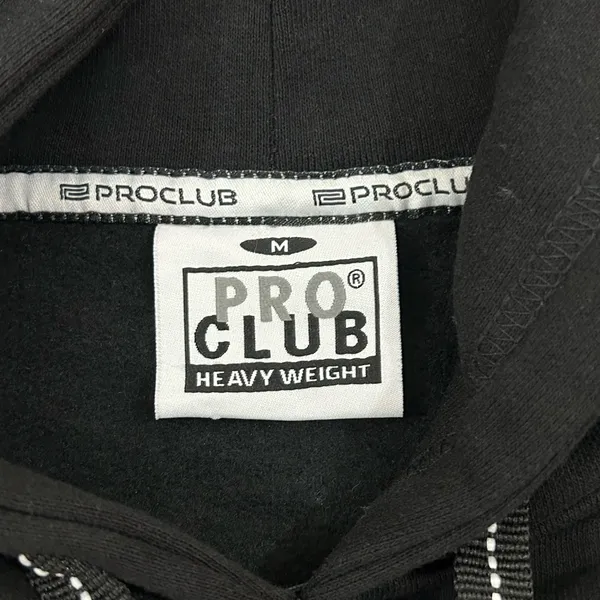 Pro Club Heavyweight Black Skater Essentials Pullover Hoodie Sweatshirt Size M. - Image 6