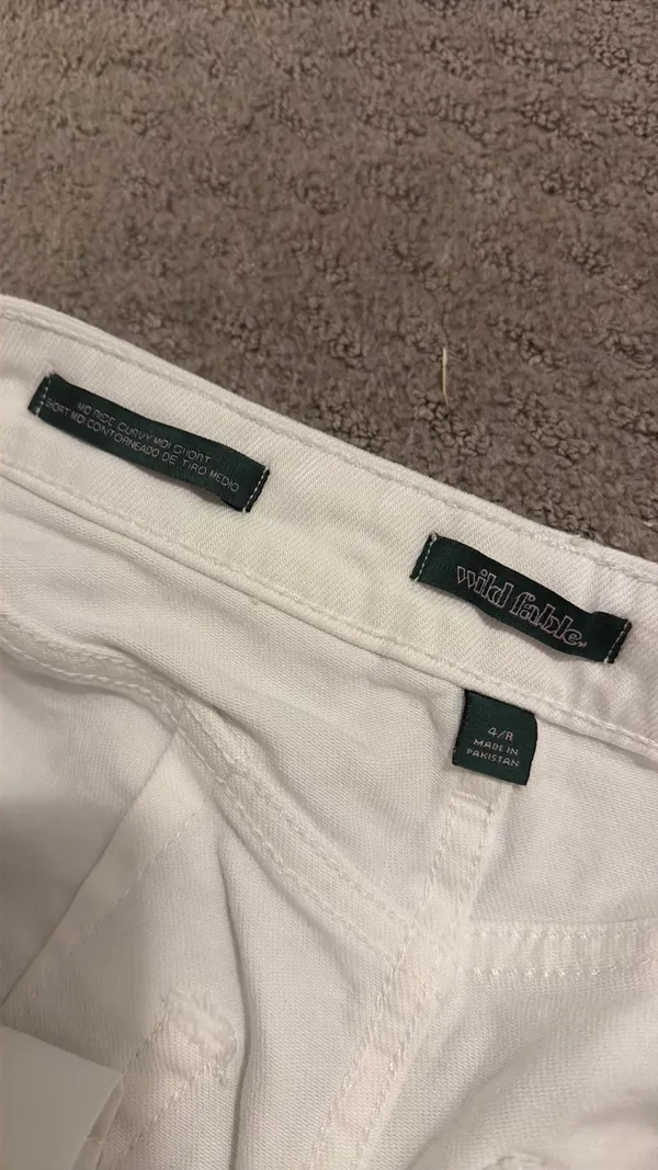 Wild Fable Jean Shorts White - Image 4