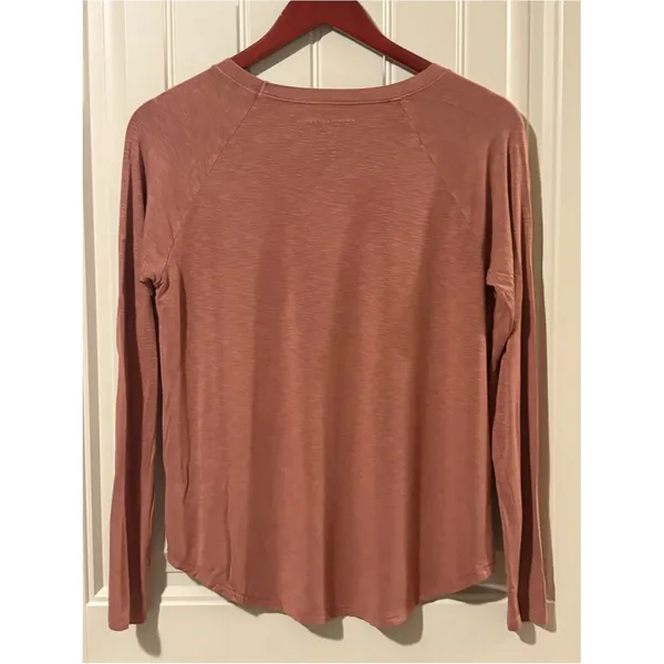 American Eagle Outfitters Rust/Orange Soft & Sexy Long Sleeve Shirt - Image 3
