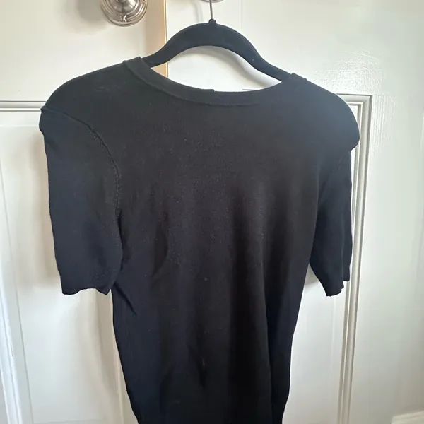 Zara Classic Black Short Sleeve Sweater - Image 2