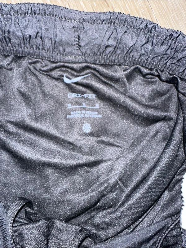 Nike Black Volleyball Running Shorts with White Trim - Image 4