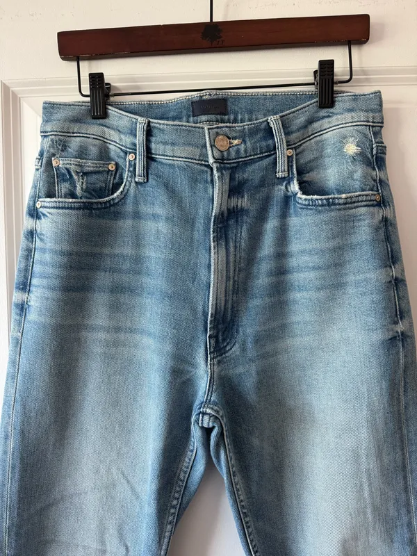 MOTHER High Waisted Rider Ankle Fray Jeans - Image 2