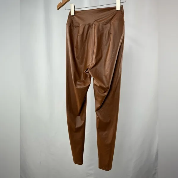 OFFLINE By Aerie Real Luxe Faux Leather Legging in Horizon Brown Size Medium - Image 7