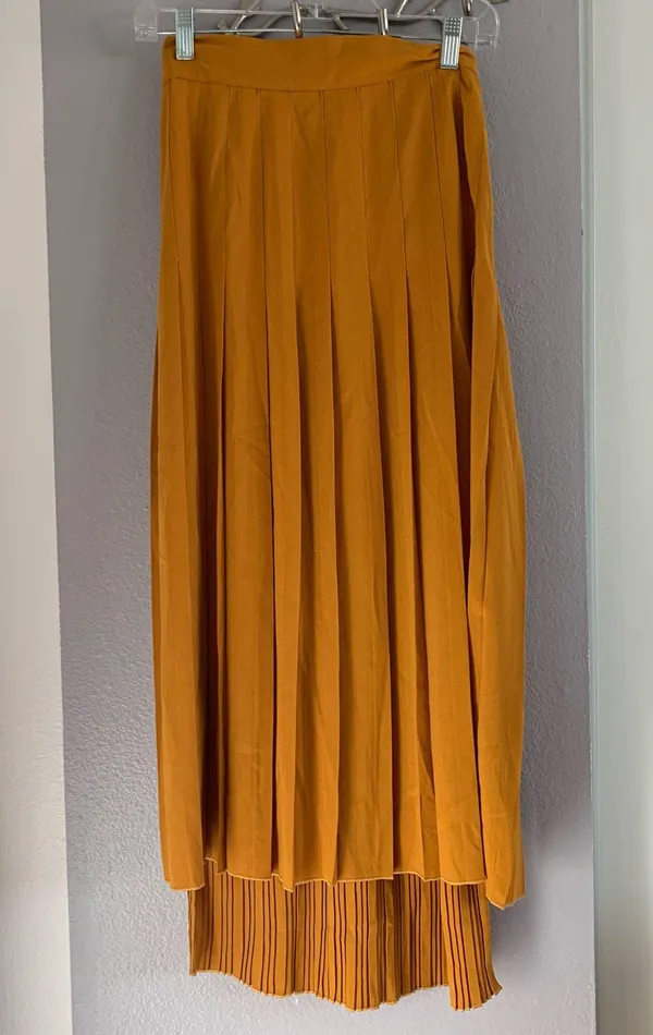 ASOS Yellow Pleated Maxi Skirt - Image 5